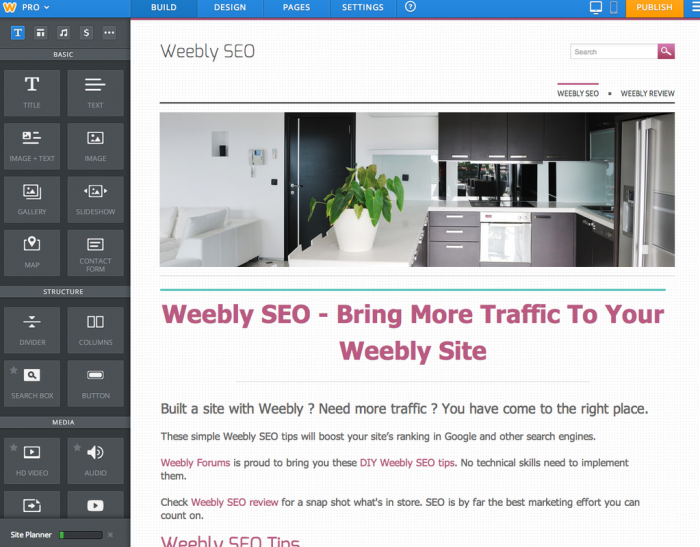 weebly review seo
